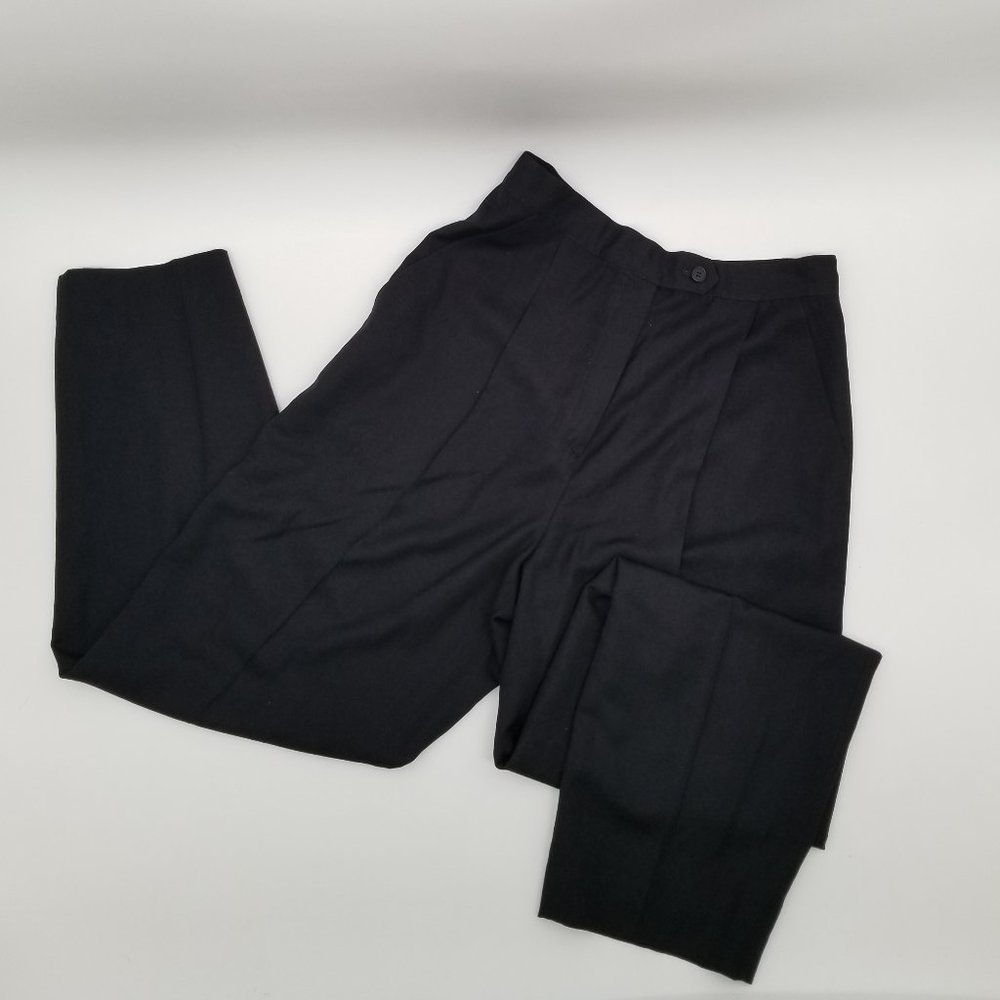 Vintage Burberry | Black Pleated Trouser Pants - 8